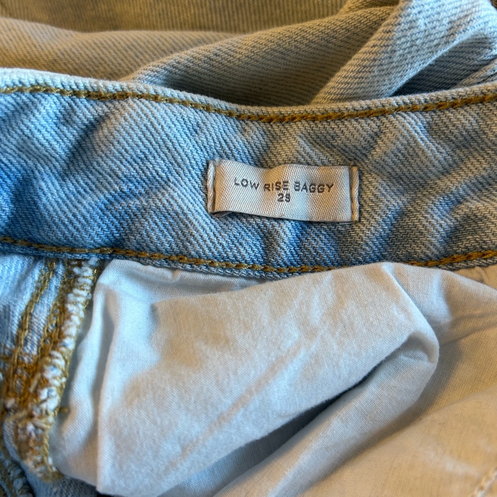 Pacsun Pacific Sunwear light wash low rise baggy distressed jean size 29 - Picture 7 of 10